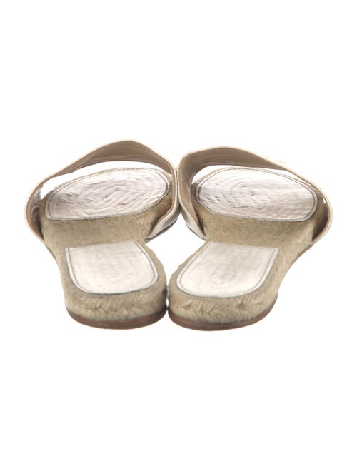 Chanel Interlocking CC Logo Leather Espadrilles