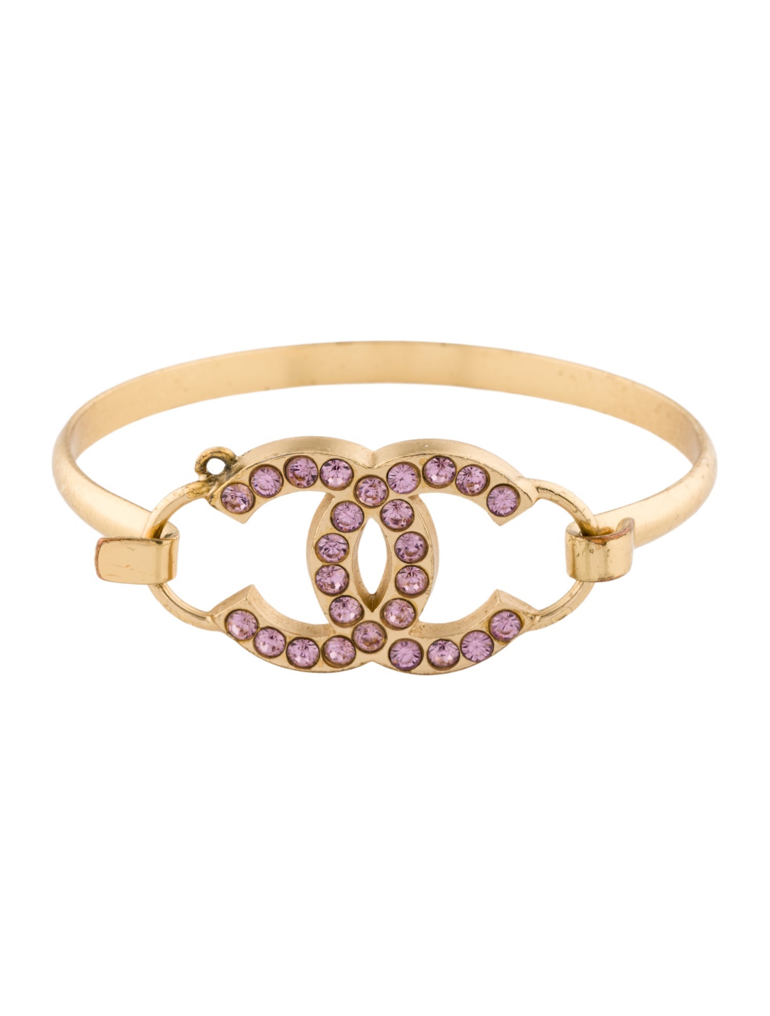 Chanel Strass CC Hinged Bangle