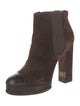 Chanel Interlocking CC Logo Suede Chelsea Boots