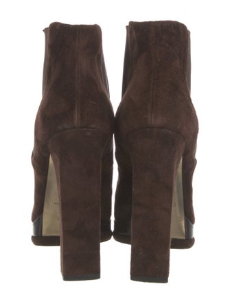 Chanel Interlocking CC Logo Suede Chelsea Boots