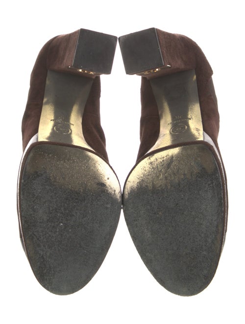 Chanel Interlocking CC Logo Suede Chelsea Boots