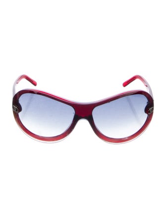 Chanel Interlocking CC Logo Shield Sunglasses
