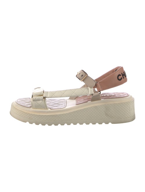 Chanel 2022 Interlocking CC Logo Slingback Sandals