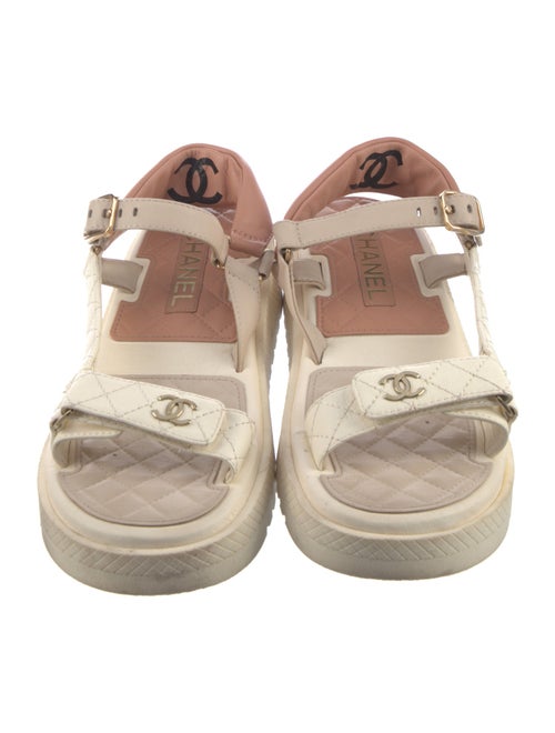 Chanel 2022 Interlocking CC Logo Slingback Sandals