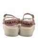 Chanel 2022 Interlocking CC Logo Slingback Sandals