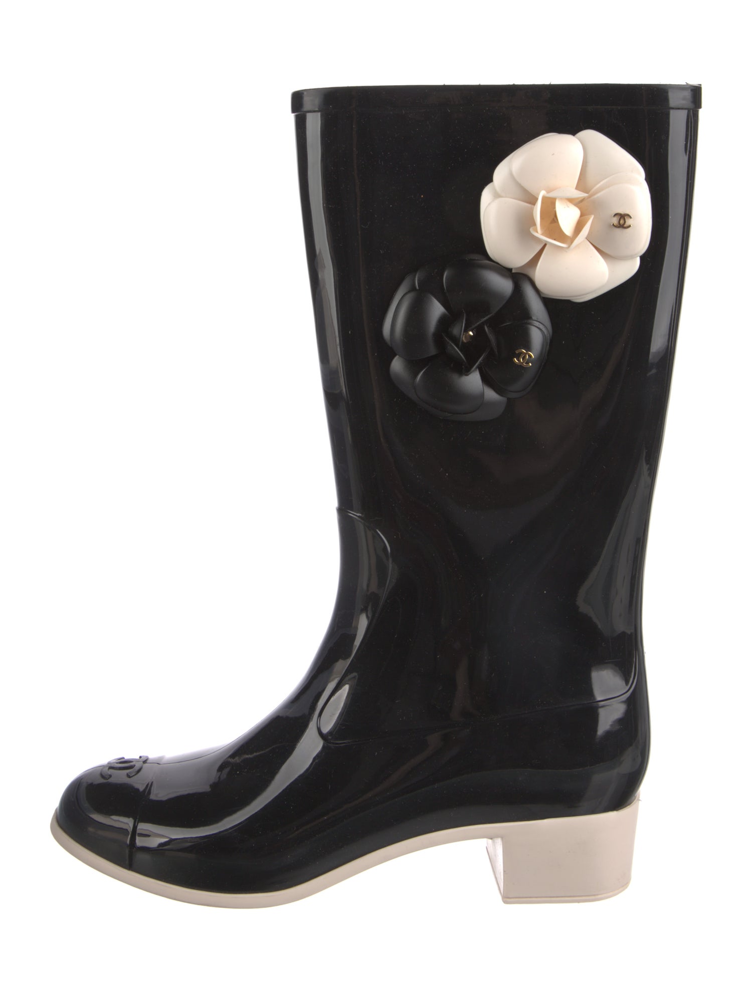 Chanel Vintage Interlocking CC Logo Boots