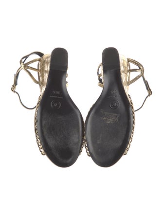 Chanel 2016 Interlocking CC Logo Sandals