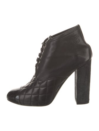 Chanel Leather Lace-Up Boots