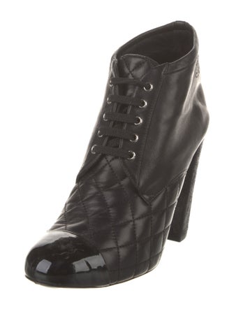 Chanel Leather Lace-Up Boots