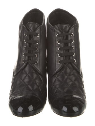 Chanel Leather Lace-Up Boots