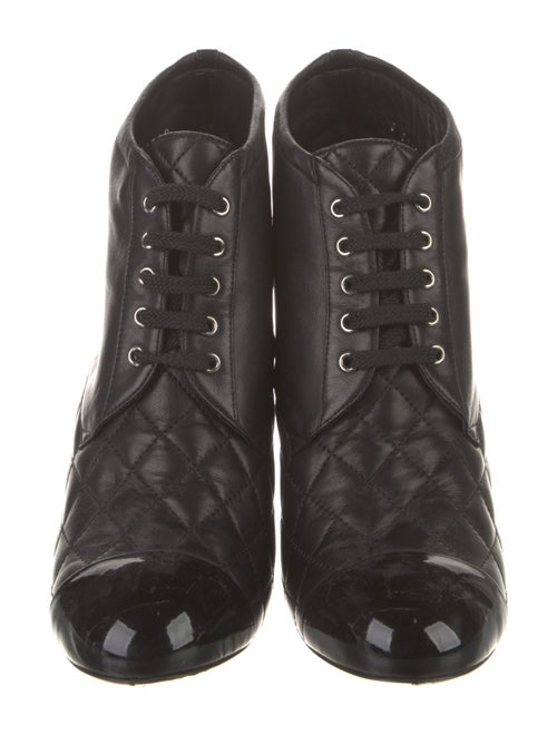 Chanel Leather Lace-Up Boots
