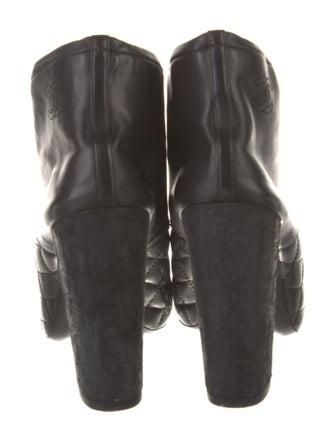 Chanel Leather Lace-Up Boots