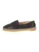 Chanel Interlocking CC Logo Leather Espadrilles