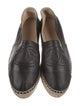 Chanel Interlocking CC Logo Leather Espadrilles