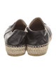 Chanel Interlocking CC Logo Leather Espadrilles