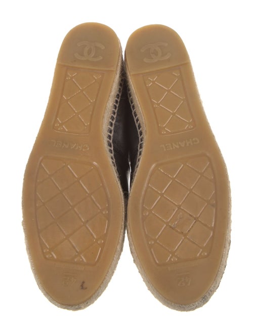 Chanel Interlocking CC Logo Leather Espadrilles