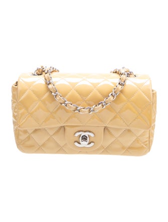 Chanel Quilted Patent Rectangular Mini Flap Bag
