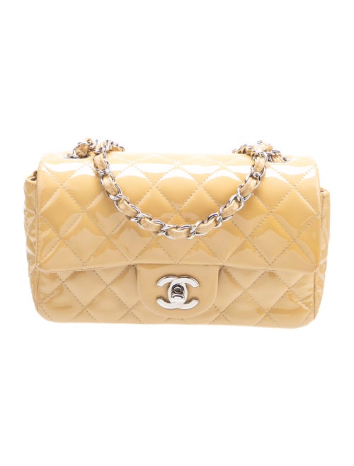 Chanel Quilted Patent Rectangular Mini Flap Bag