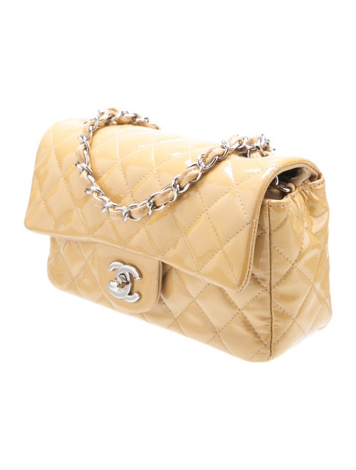 Chanel Quilted Patent Rectangular Mini Flap Bag