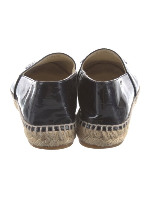 Chanel Interlocking CC Logo Patent Leather Espadrilles
