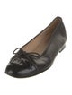 Chanel Interlocking CC Logo Leather Ballet Flats