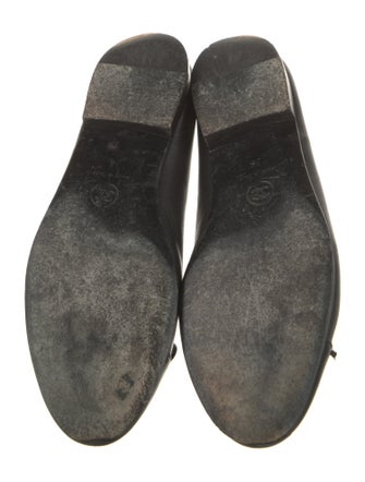 Chanel Interlocking CC Logo Leather Ballet Flats