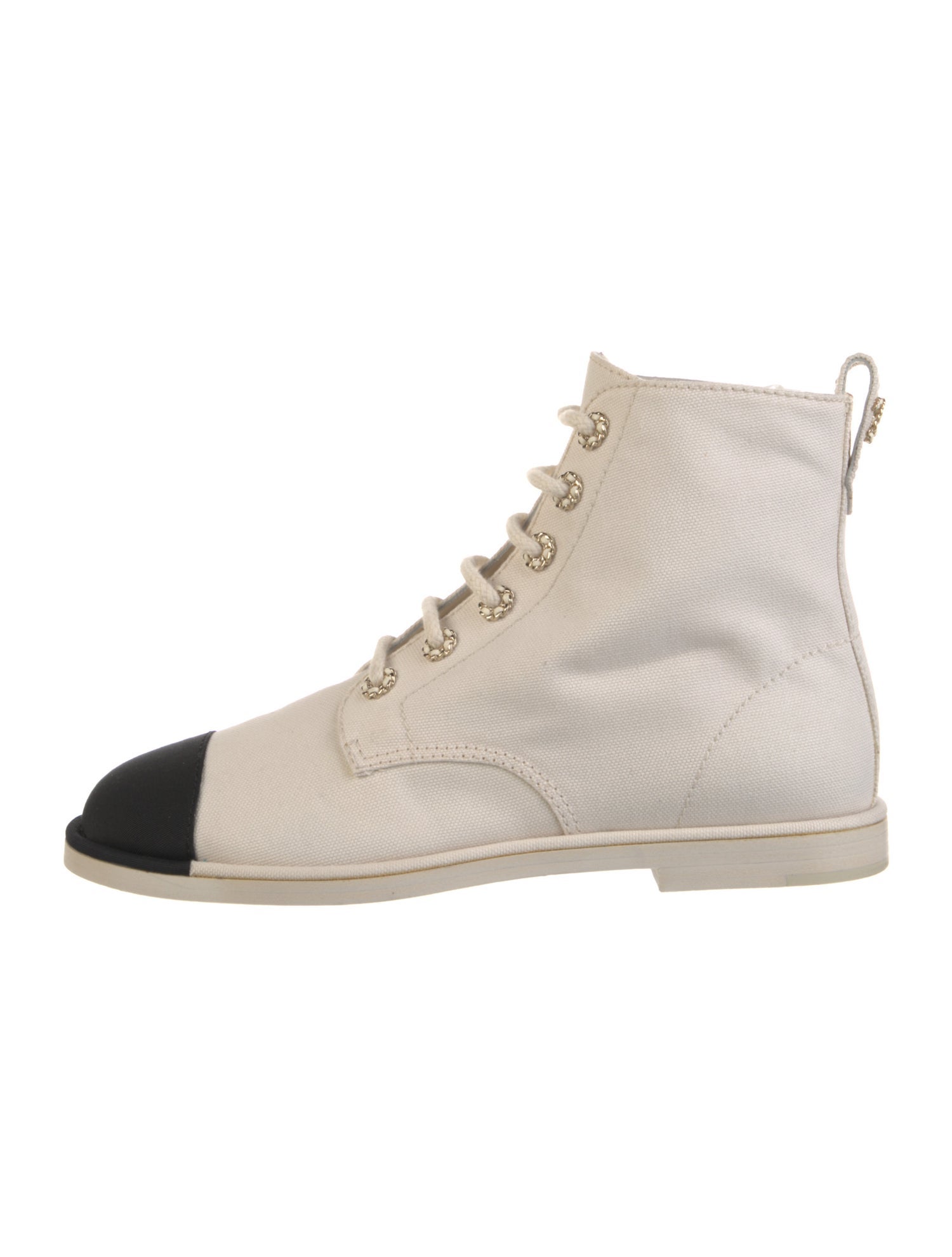 Chanel 2021 Interlocking CC Logo Lace-Up Boots