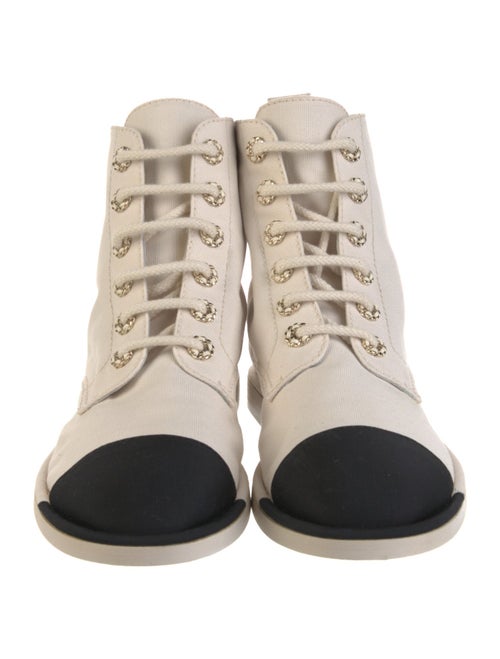Chanel 2021 Interlocking CC Logo Lace-Up Boots