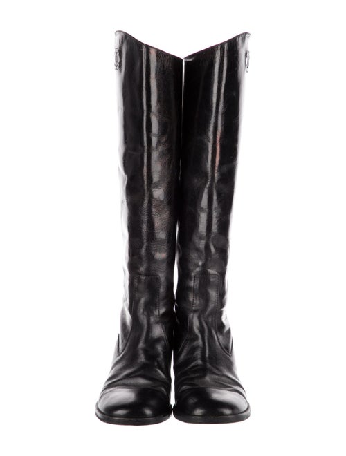 Chanel Interlocking CC Logo Calfskin Riding Boots