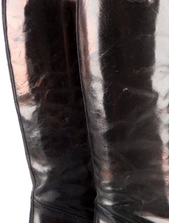 Chanel Interlocking CC Logo Calfskin Riding Boots