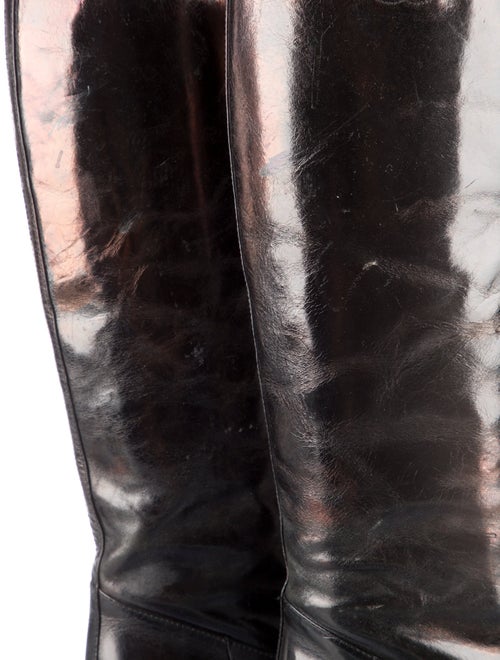 Chanel Interlocking CC Logo Calfskin Riding Boots