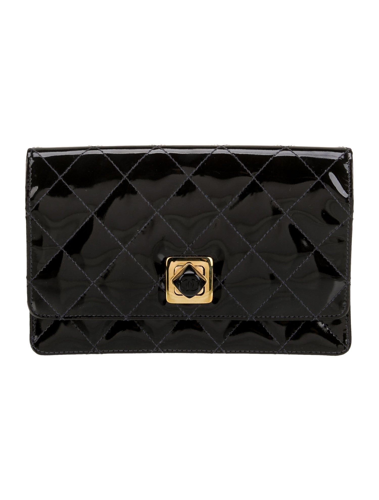 Chanel Quilted Patent Clutch