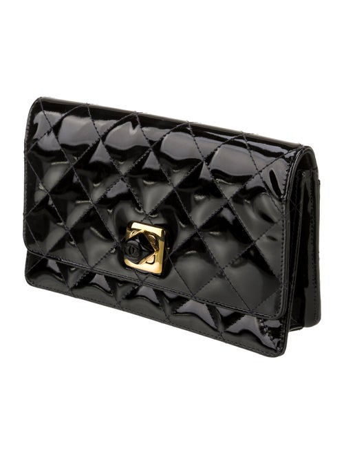 Chanel Quilted Patent Clutch