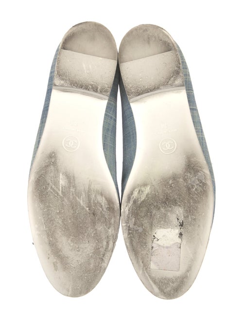 Chanel Interlocking CC Logo Canvas Ballet Flats