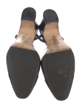 Chanel Interlocking CC Logo Goat Leather Slingback Pumps