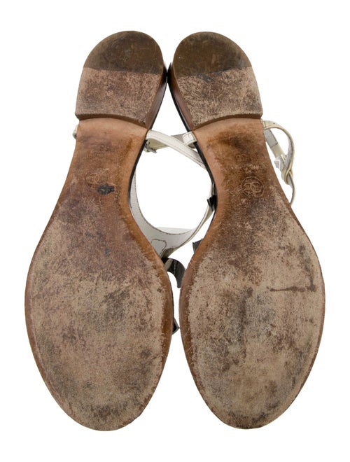 Chanel Interlocking CC Logo Patent Leather Sandals