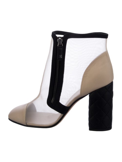 Chanel Interlocking CC Logo Mesh Boots