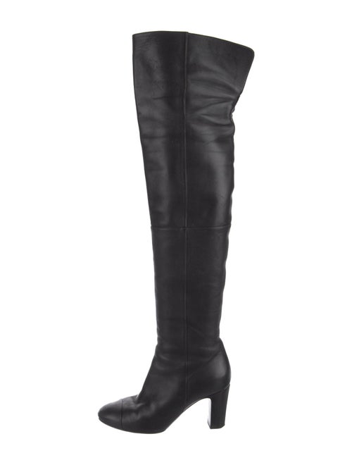 Chanel Interlocking CC Logo Leather Boots