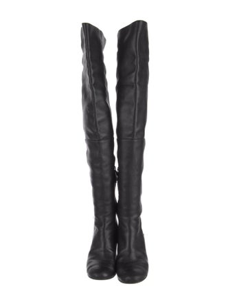 Chanel Interlocking CC Logo Leather Boots