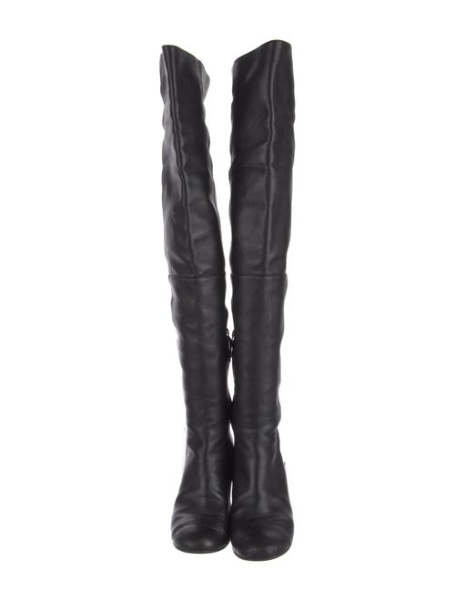 Chanel Interlocking CC Logo Leather Boots