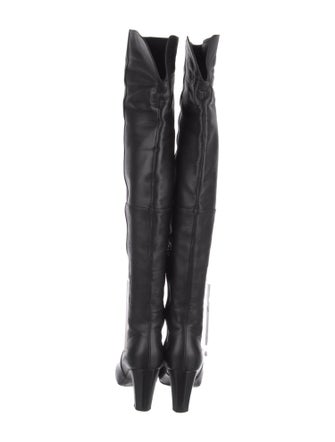 Chanel Interlocking CC Logo Leather Boots