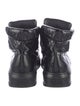 Chanel Interlocking CC Logo Patent Leather Combat Boots