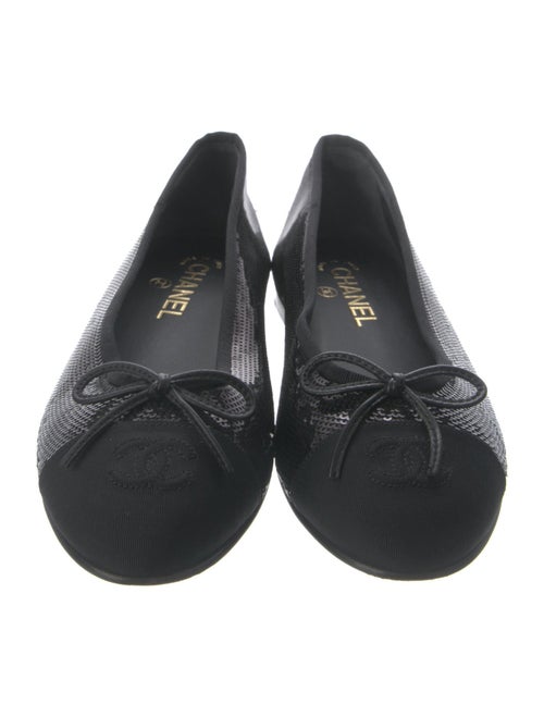 Chanel Interlocking CC Logo Sequins Flats