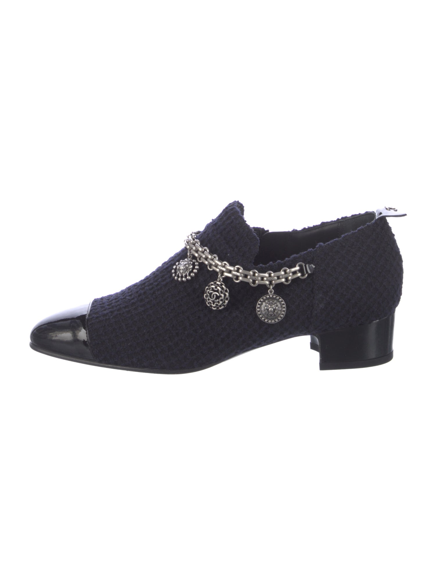 Chanel Interlocking CC Logo Tweed Pumps