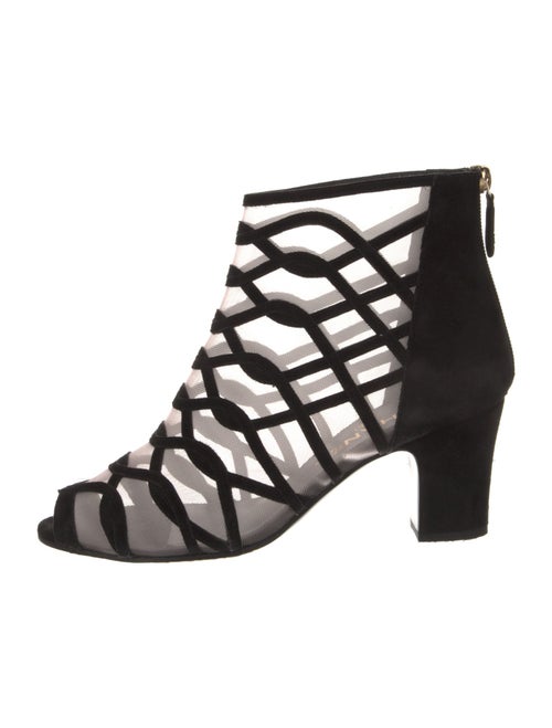 Chanel Interlocking CC Logo Mesh Boots