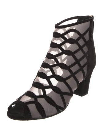 Chanel Interlocking CC Logo Mesh Boots