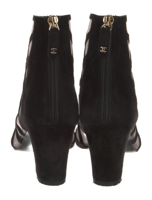 Chanel Interlocking CC Logo Mesh Boots
