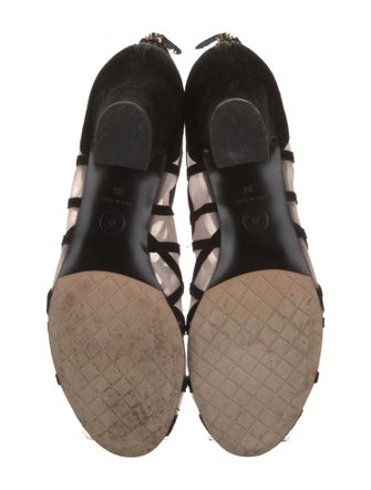 Chanel Interlocking CC Logo Mesh Boots