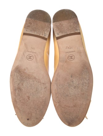 Chanel Interlocking CC Logo Patent Leather Ballet Flats