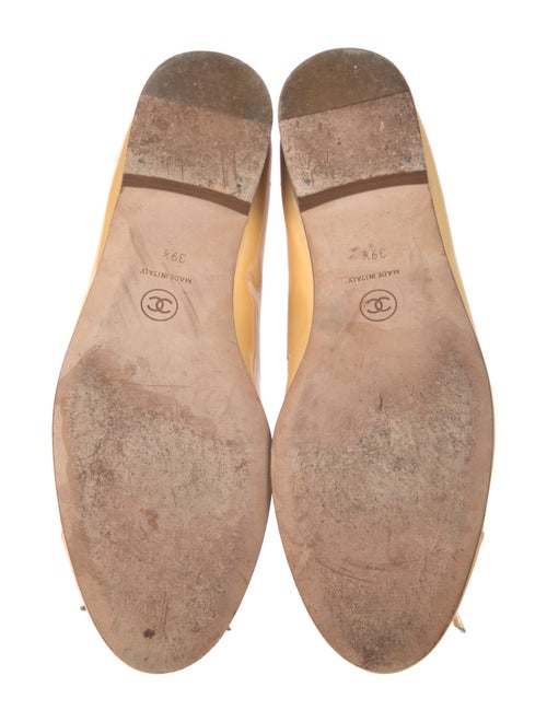 Chanel Interlocking CC Logo Patent Leather Ballet Flats